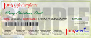 Jung Seed Gift Certificate