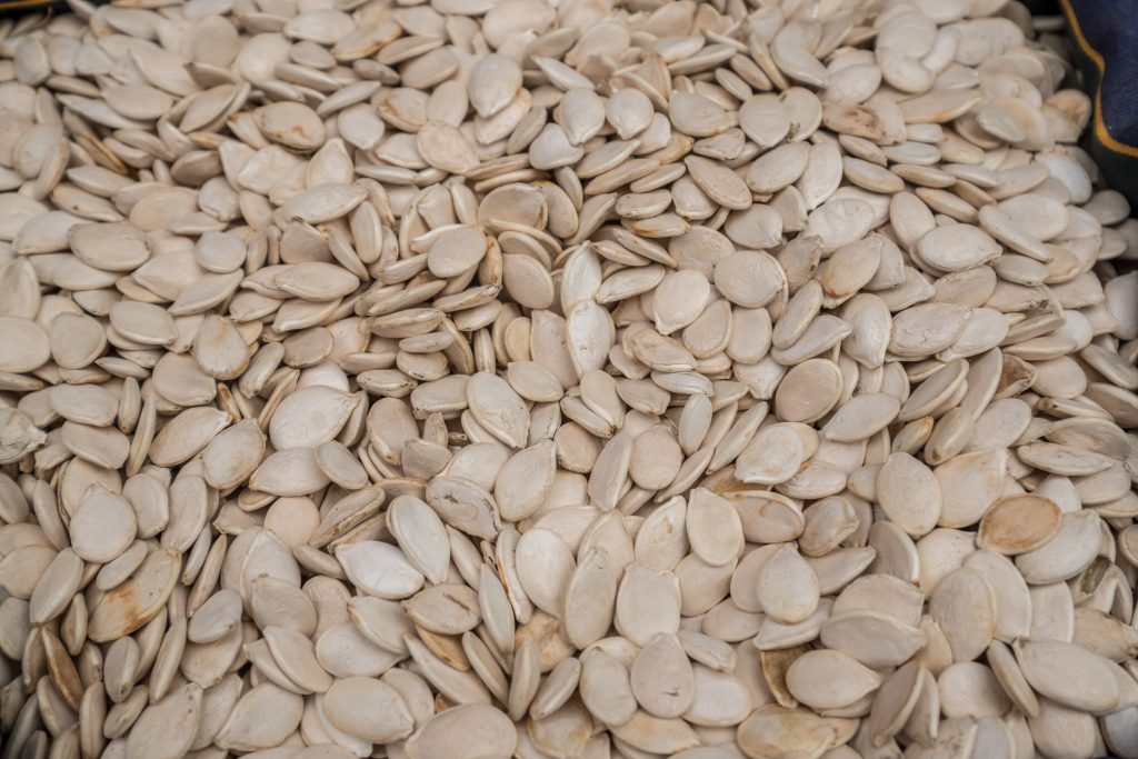 White watermelon seeds being sold in a local market