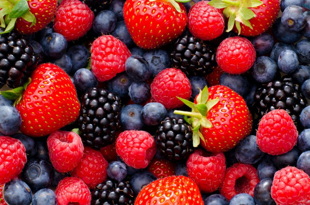 berry mix of strawberries, blueberries, blackberries and raspberries
