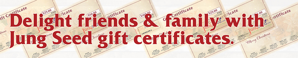 Gift certificates to Jung Seed