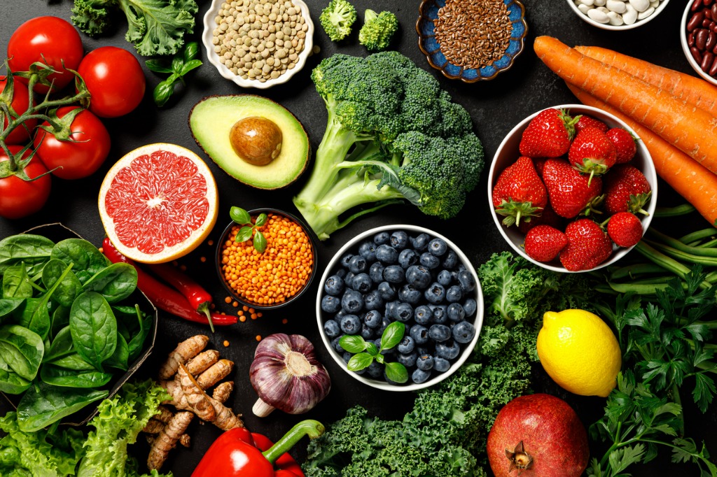 Healthy Food Healthy Eating Background Fruit Vegetable Berry Vegetarian Eating Superfood