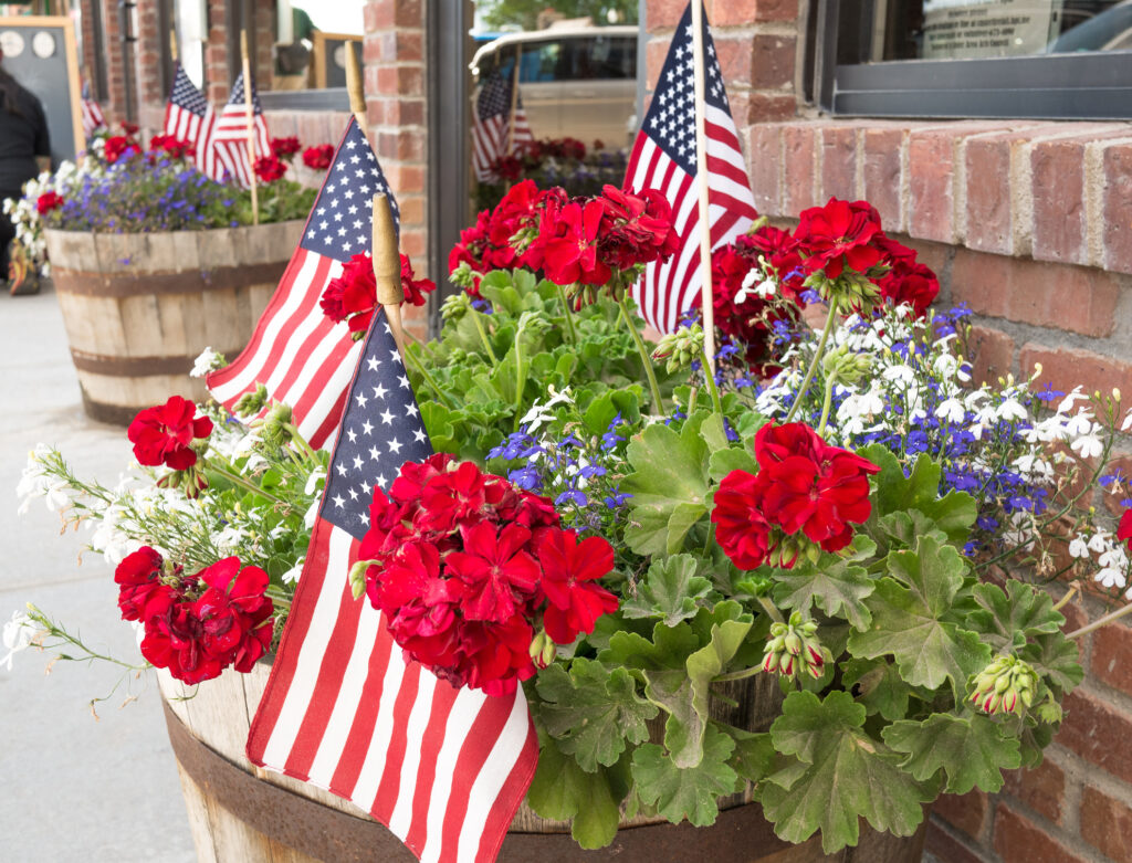 Flags July 4th decorations patriotic American Independence Day