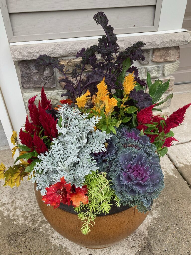 Driveway Display of Fall Container