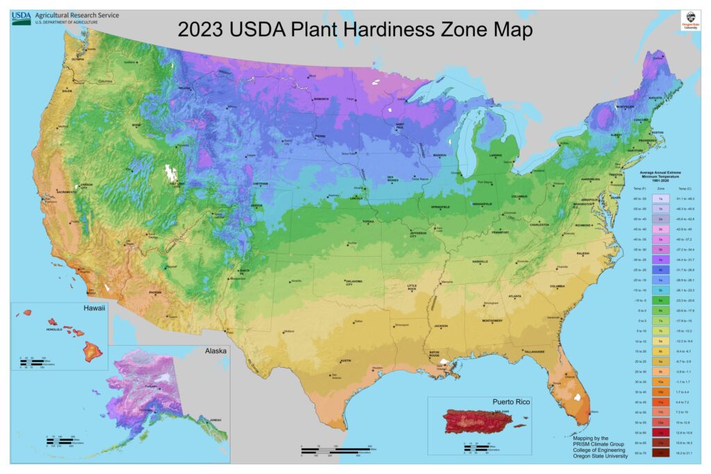 USDA Growing Zone Map